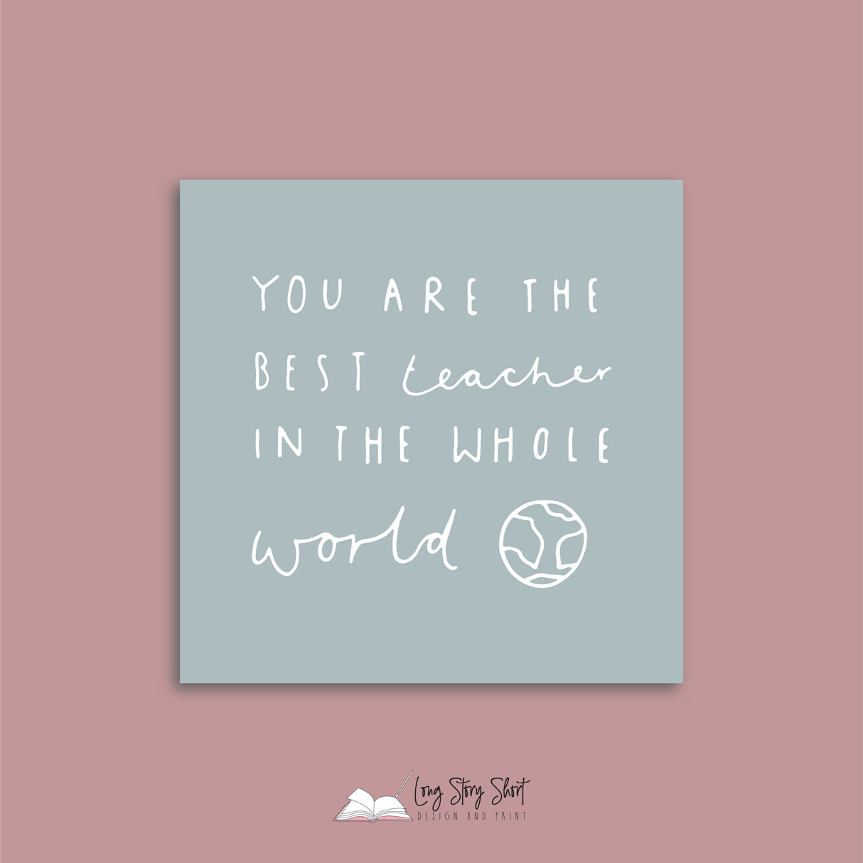 You are the best teacher in the whole world Teacher Appreciation Vinyl Label Pack
