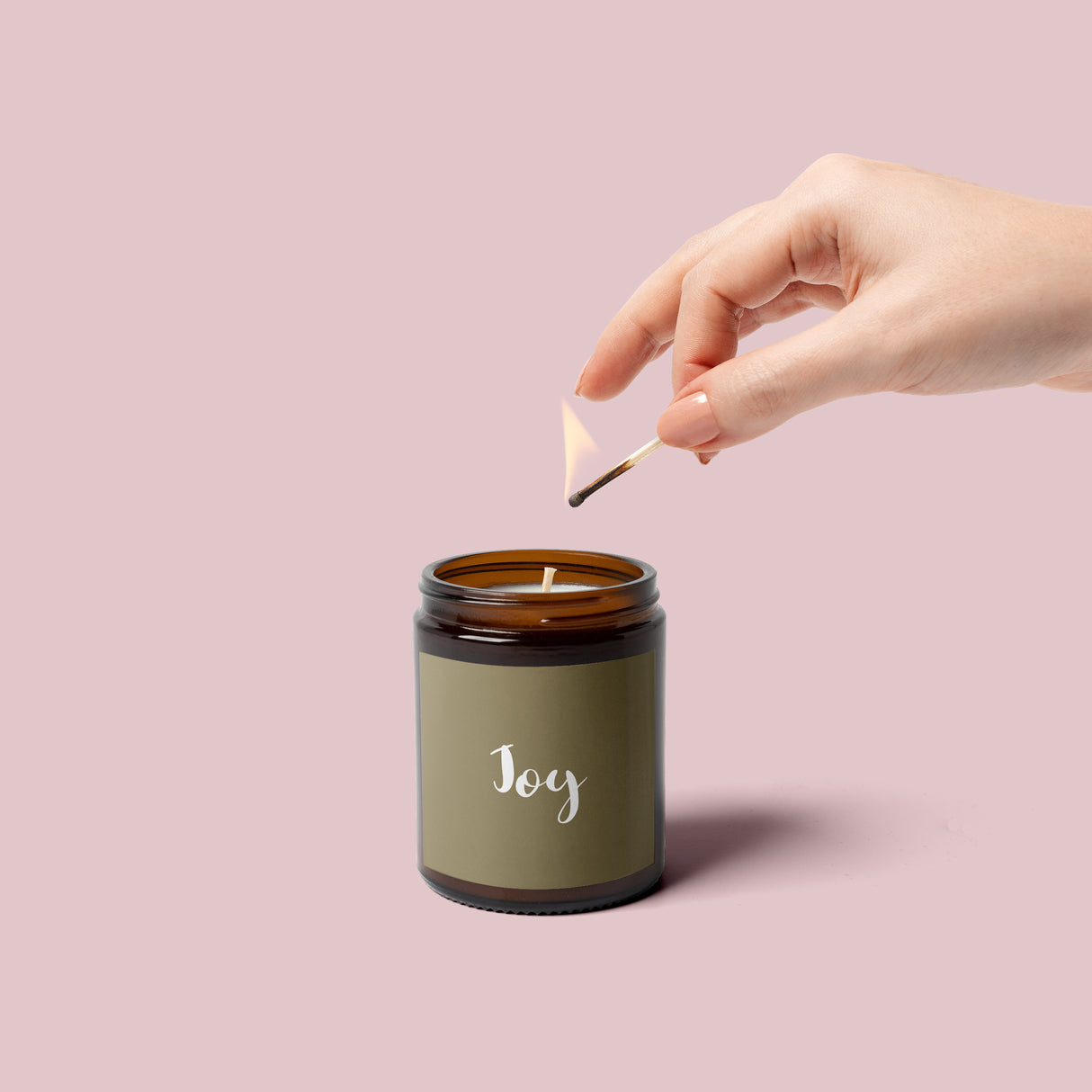 Peace Joy Love Mustard Christmas Vinyl Label Pack Square Matte/Gloss