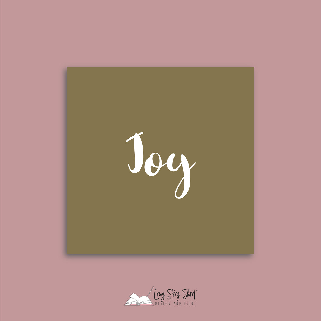 Peace Joy Love Mustard Christmas Vinyl Label Pack Square Matte/Gloss