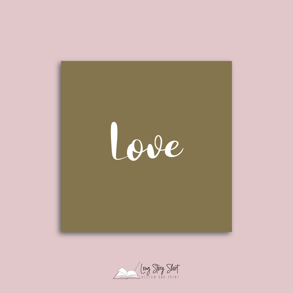 Peace Joy Love Mustard Christmas Vinyl Label Pack Square Matte/Gloss