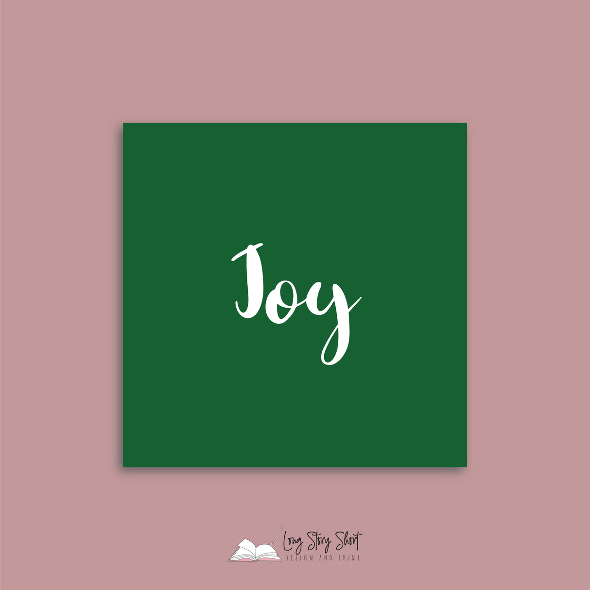 Peace Joy Love Green Christmas Vinyl Label Pack Square Matte/Gloss