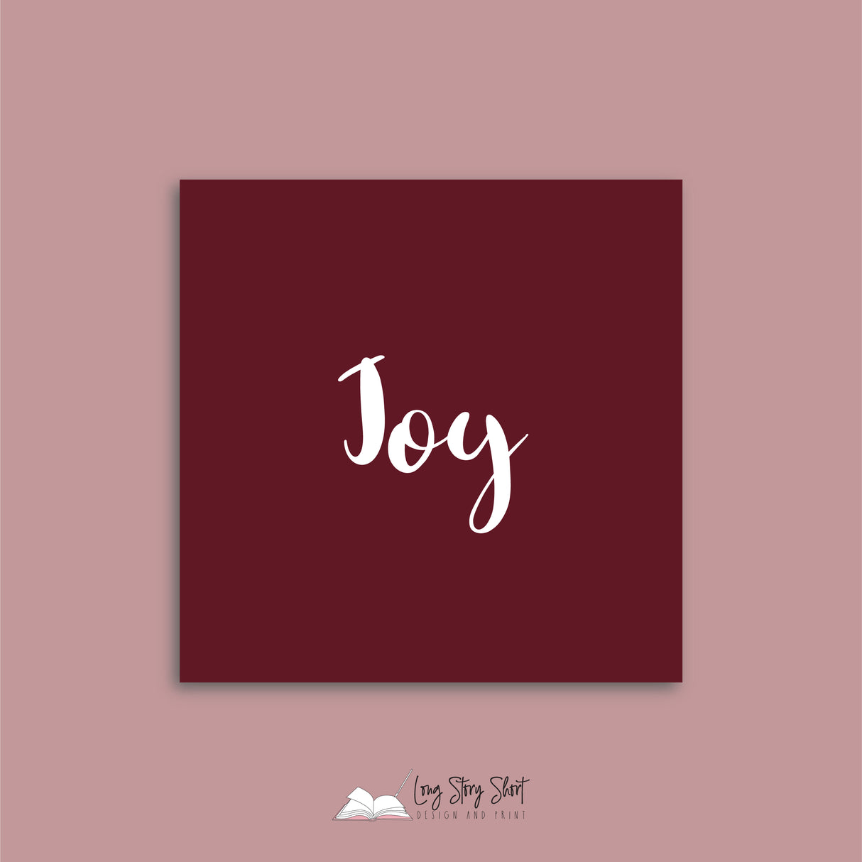 Peace Joy Love Red Christmas Vinyl Label Pack Square Matte/Gloss