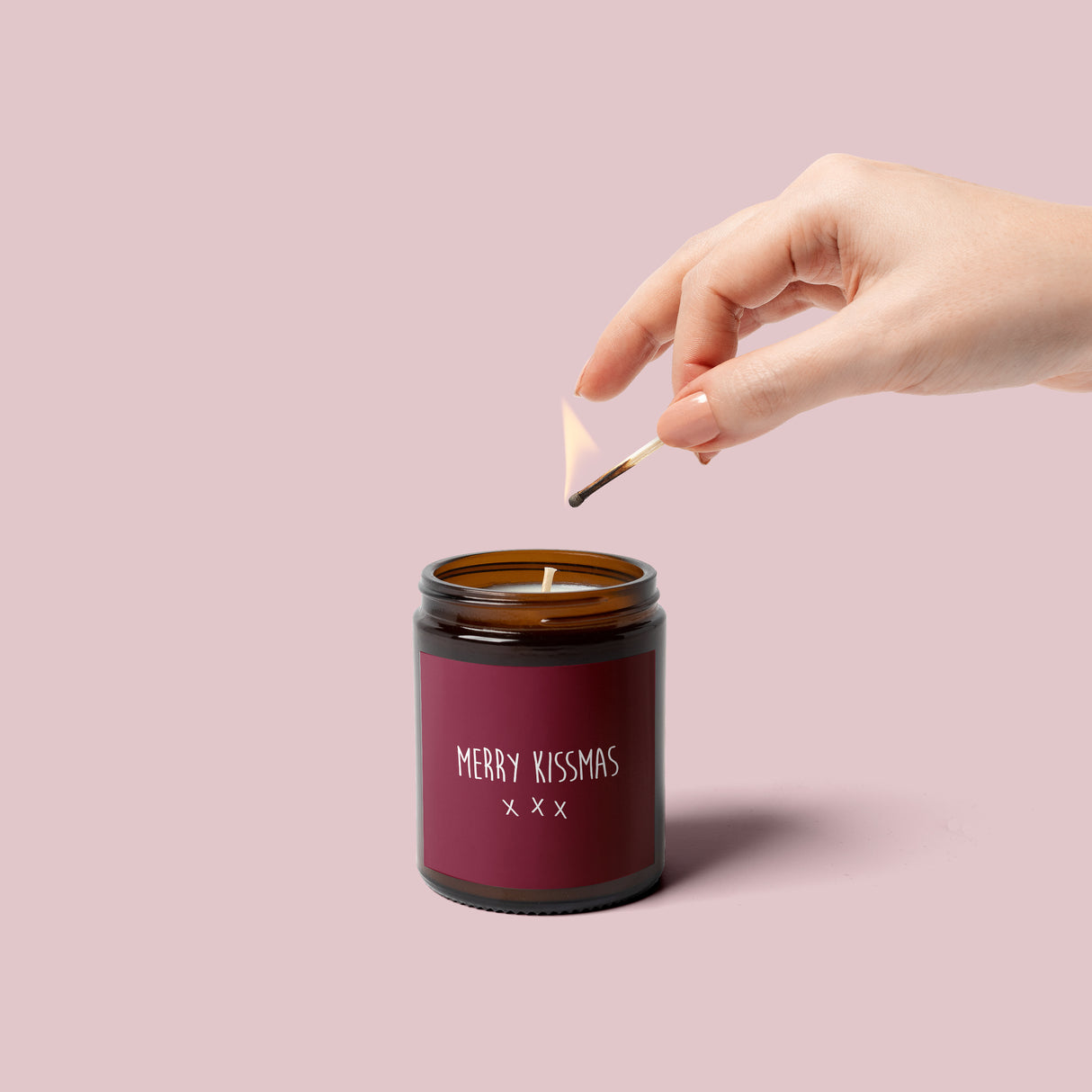 Merry Kissmas Wine Christmas Vinyl Label Pack Square Matte/Gloss