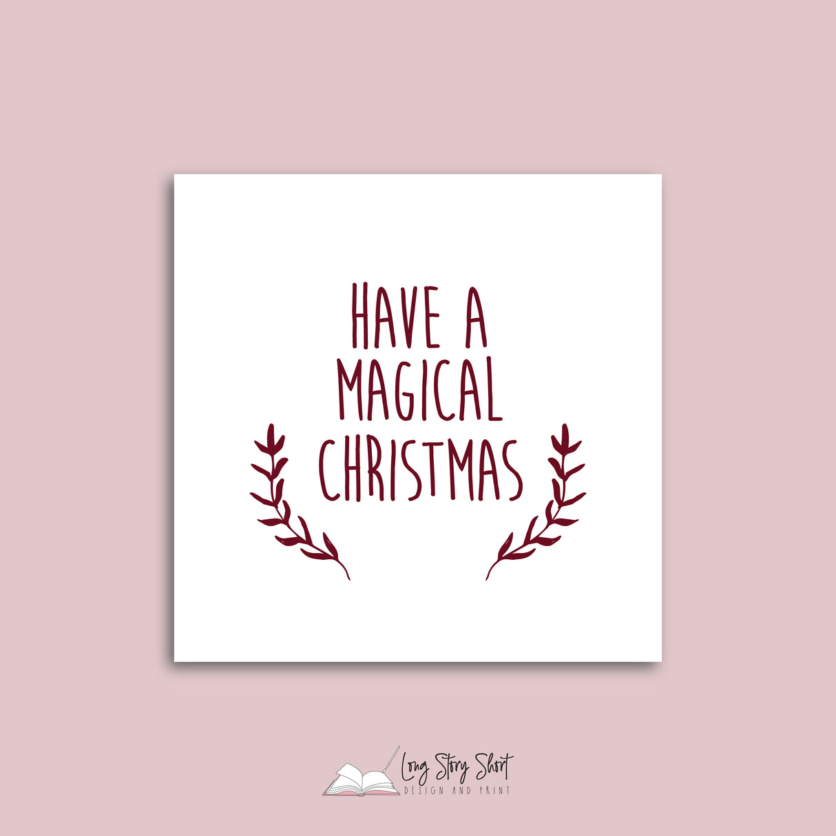 Merry Kissmas Wine Christmas Vinyl Label Pack Square Matte/Gloss