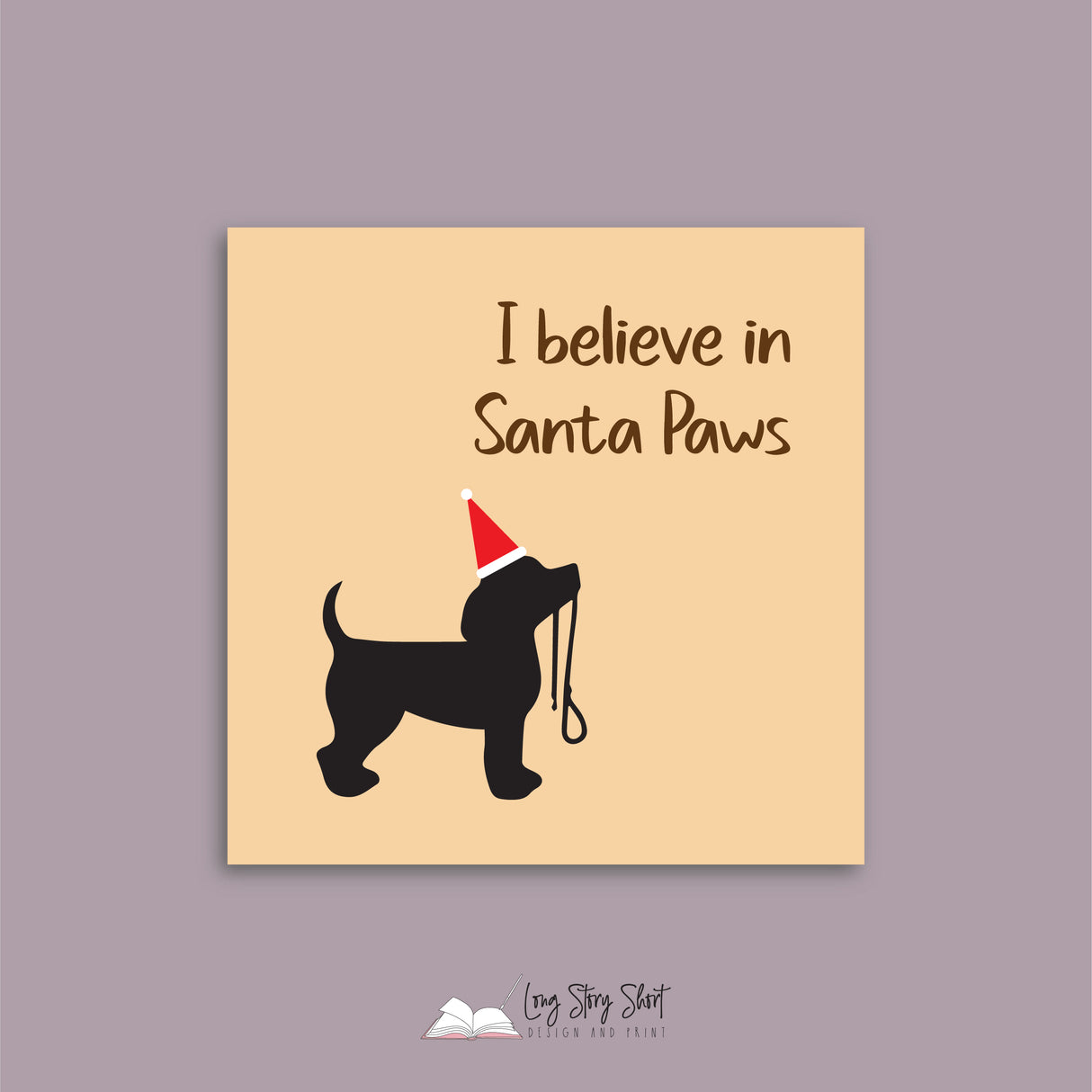 Feliz Navidog Peach Vinyl Label Pack Square Matte/Gloss