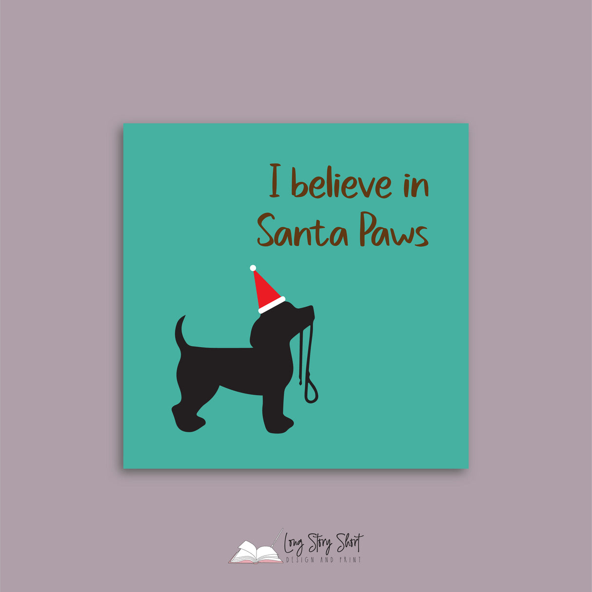Feliz Navidog Teal Vinyl Label Pack Square Matte/Gloss