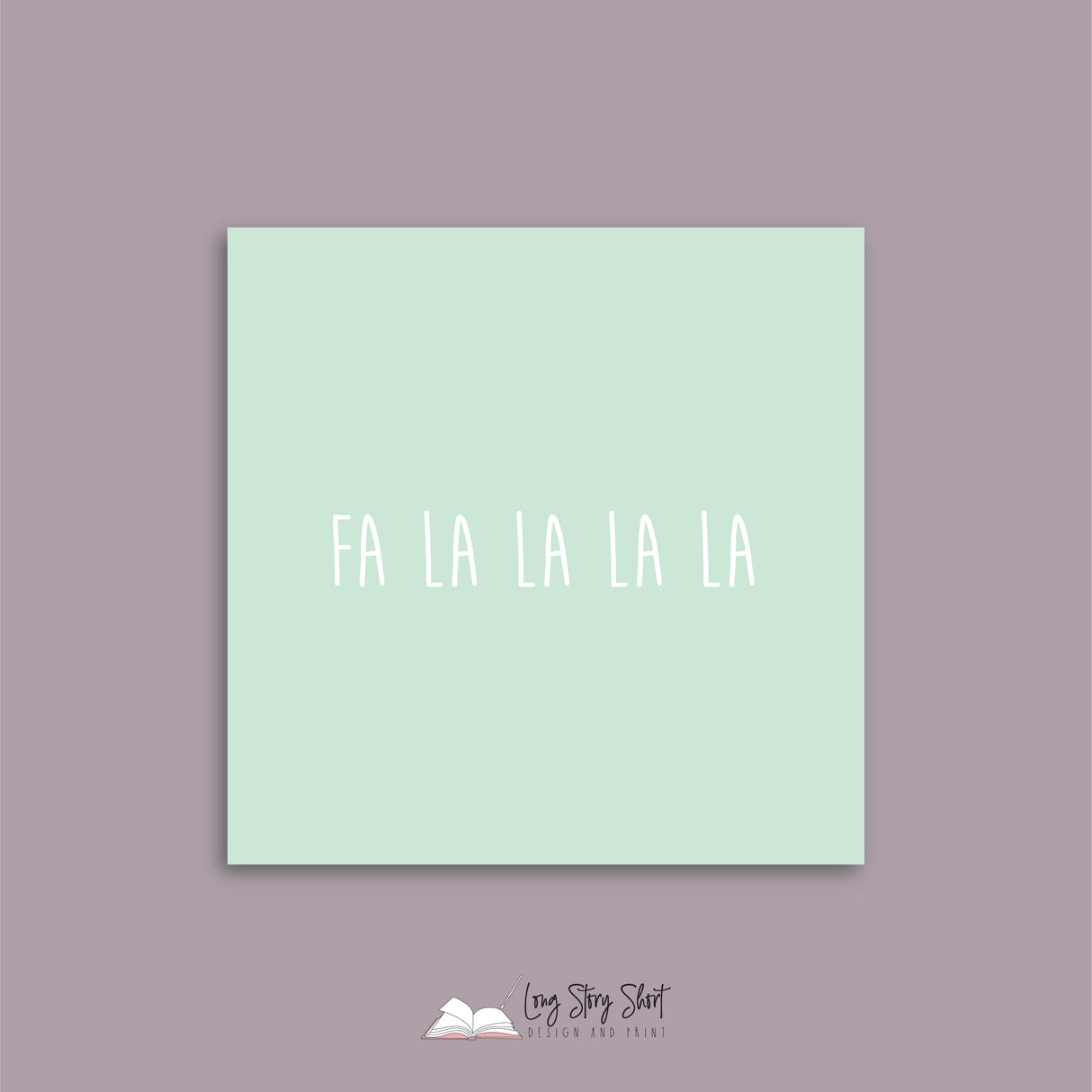 Fa la la Mint Vinyl Label Pack Square Matte/Gloss