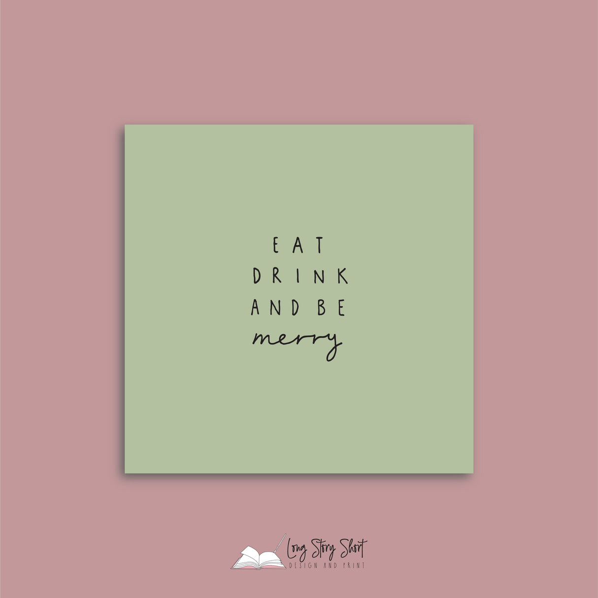 Christmas Treatments Olive Vinyl Label Pack Square Matte/Gloss