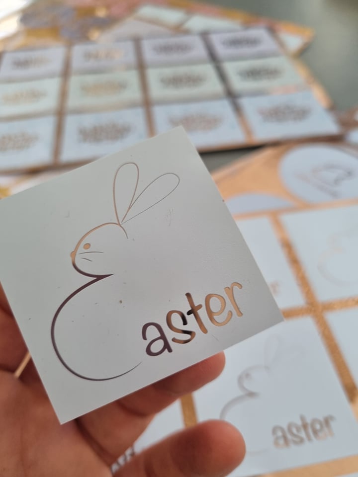 White Easter Vinyl Label Pack (Square) Matte/Gloss/Foil