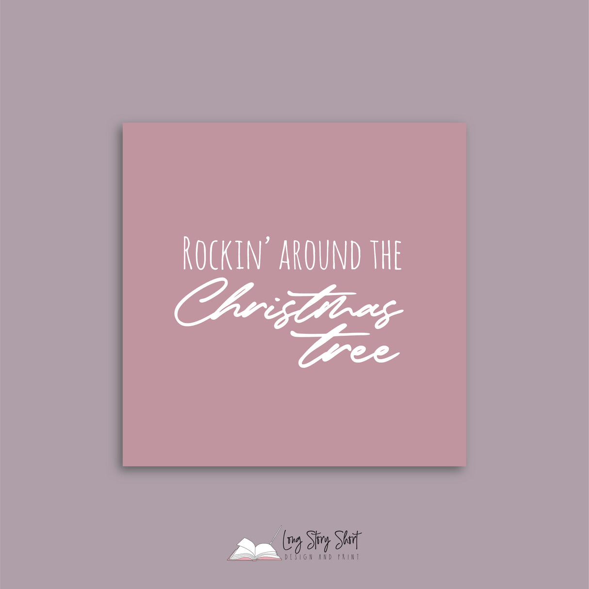 Rocking the Christmas Tree Pink Vinyl Label Pack Square Matte/Gloss
