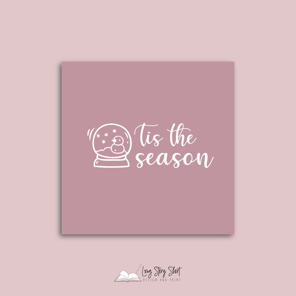 Christmas Greetings Pink Vinyl Label Pack Square Matte/Gloss
