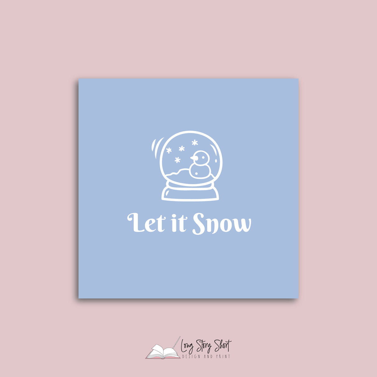 Oh Deer Blue Vinyl Christmas Label Pack Square Matte/Gloss