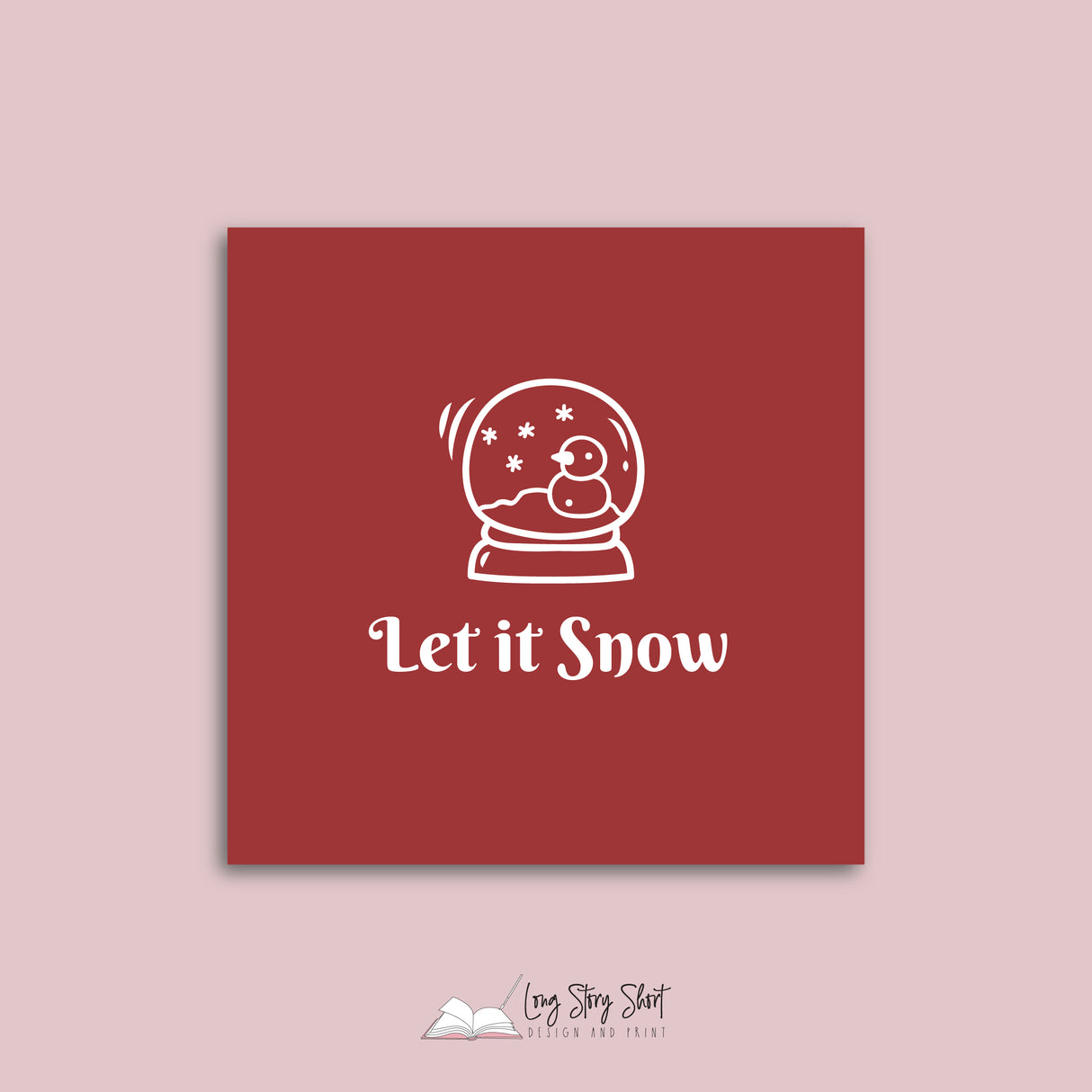 Oh Deer Red Christmas Vinyl Label Pack Square Matte/Gloss