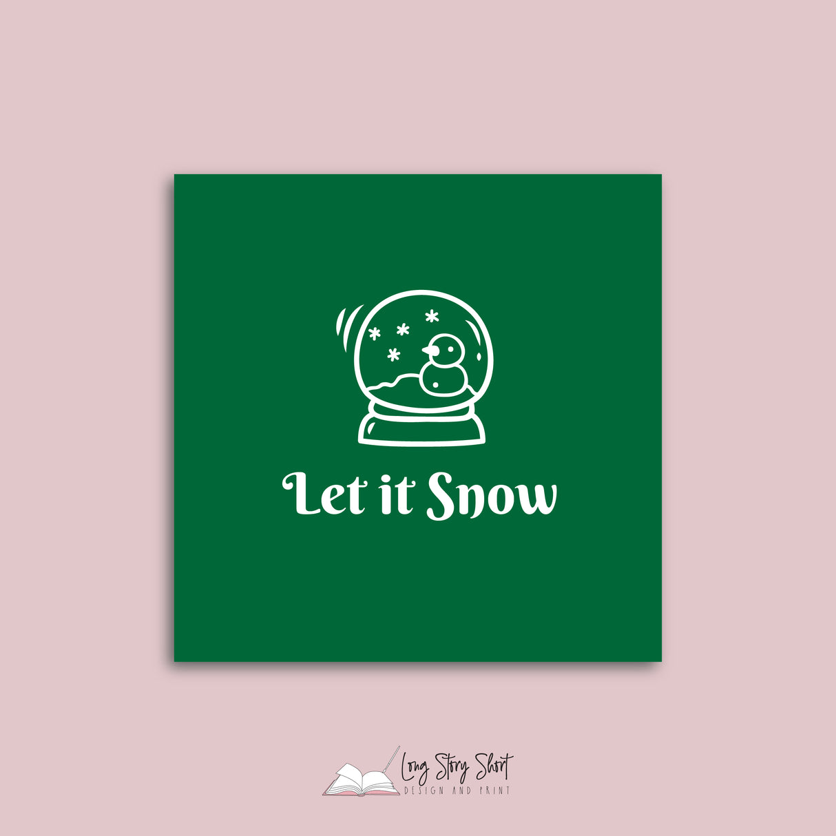 Oh Deer Green Christmas Vinyl Label Pack Square Matte/Gloss