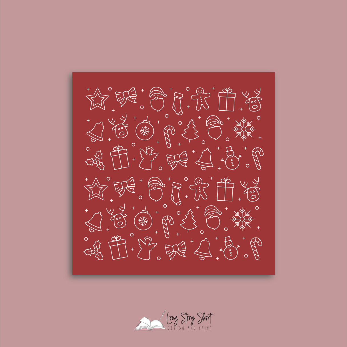 Joy to the World Red Vinyl Label Pack Christmas Square Matte/Gloss