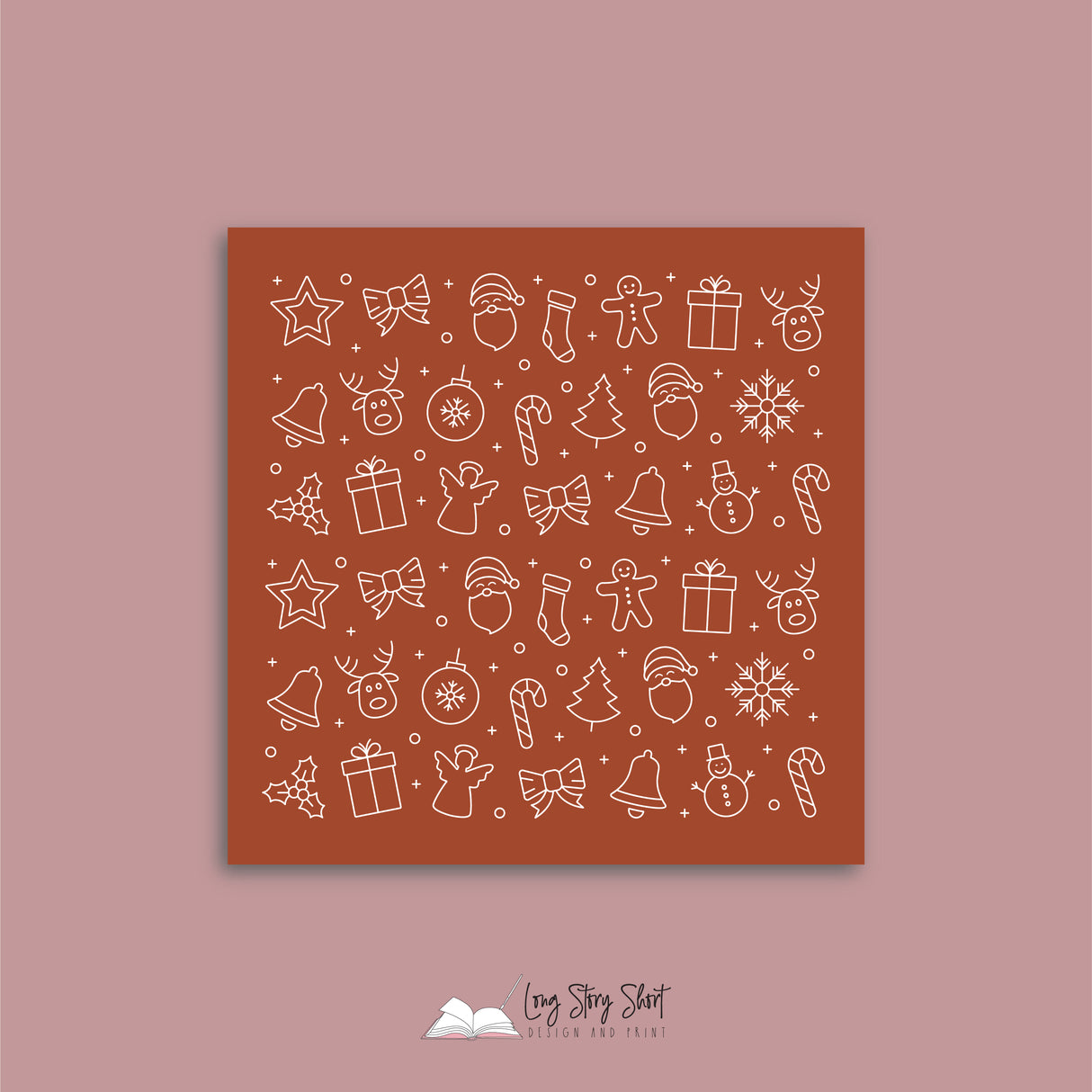 Joy to the World Burnt Orange Vinyl Label Pack Christmas Square Matte/Gloss