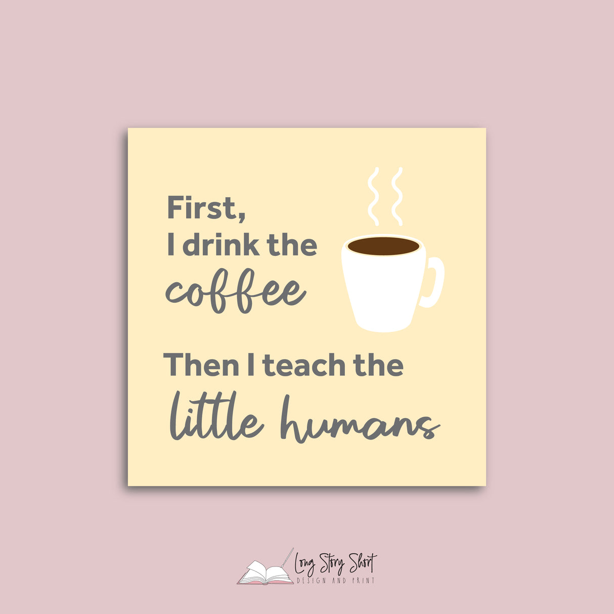 Caffeinate & Educate Vinyl Square Teacher Label Pack Matte/Gloss