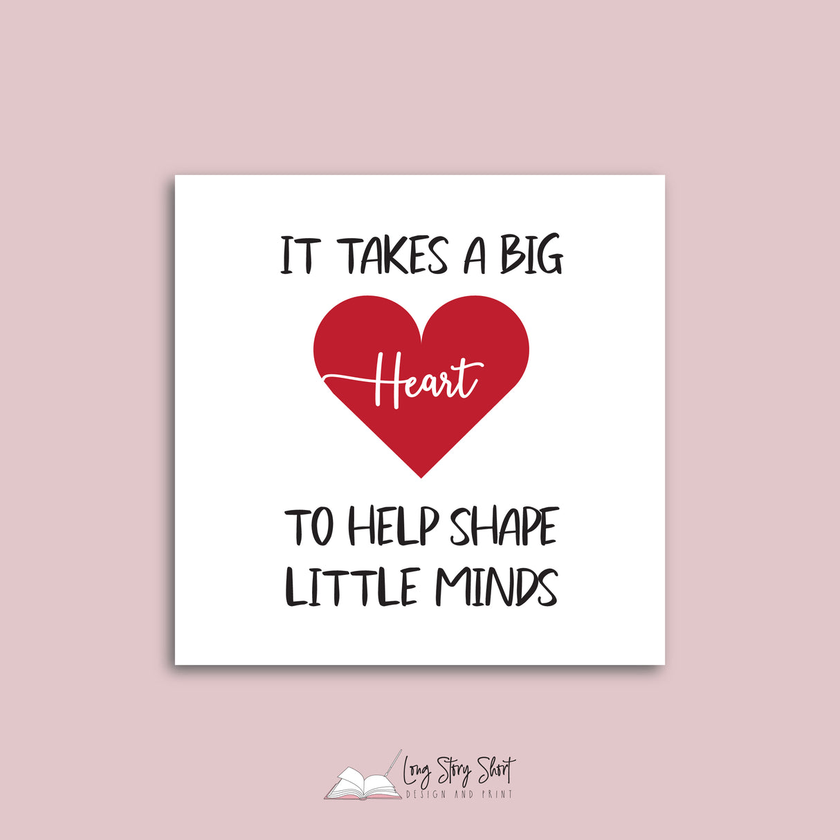 Teaching is Heart Work Square Teacher Vinyl Label Pack Matte/Gloss