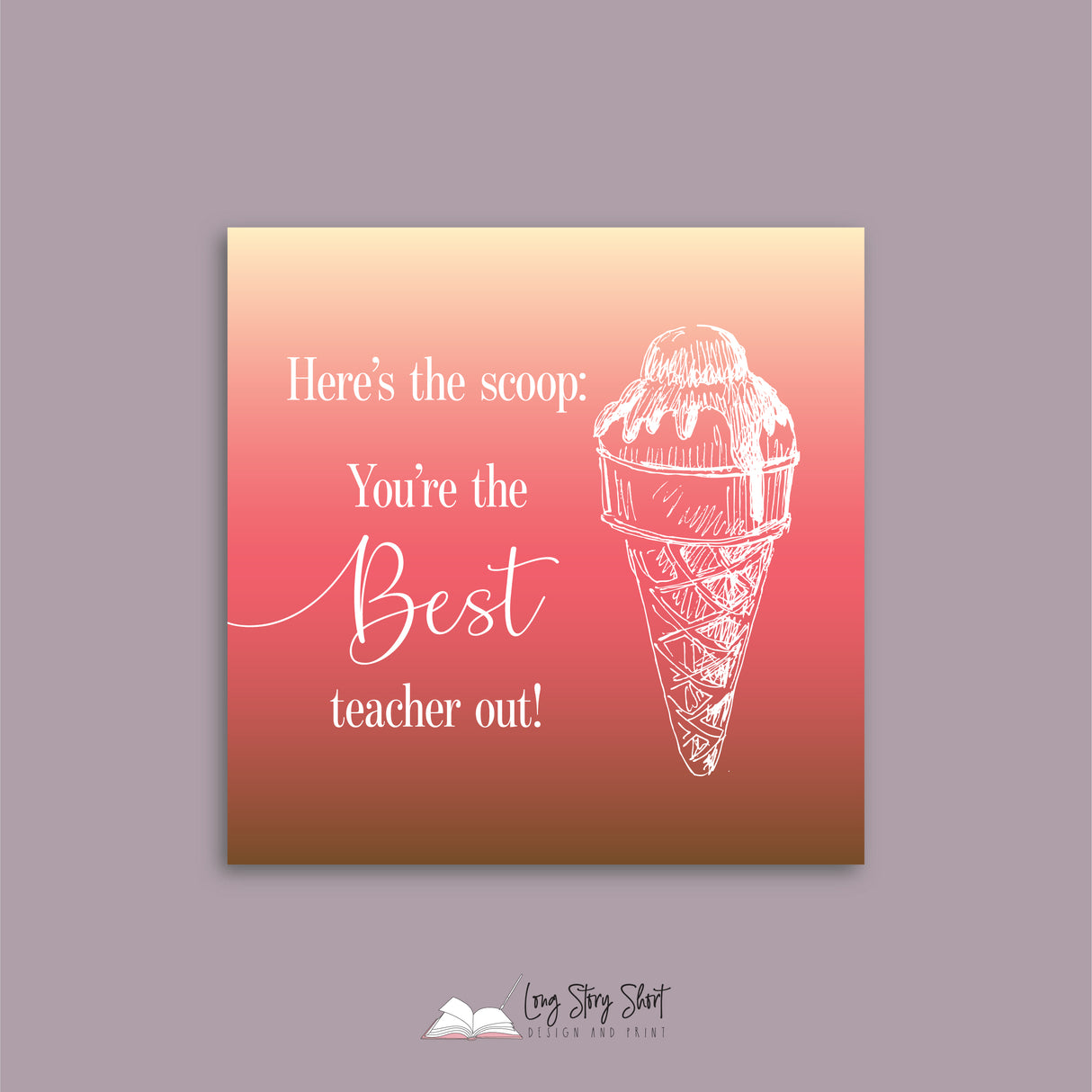 Treat the Teacher Square Vinyl Label Pack Matte/Gloss