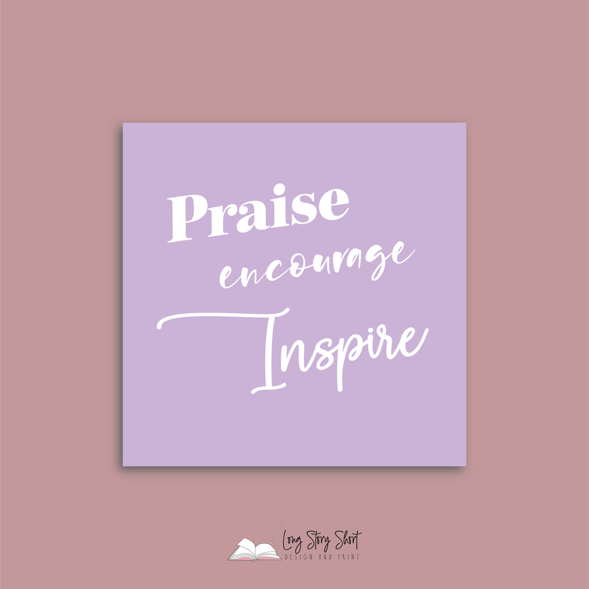 Teach Praise Nurture Teacher Square Vinyl Label Pack Matte/Gloss