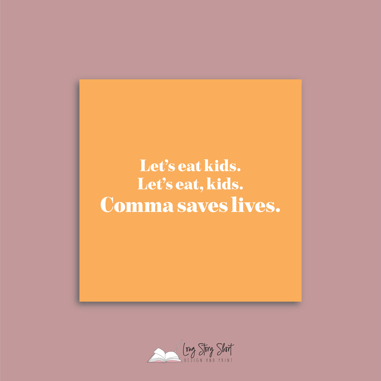 Comma saves lives Teacher Vinyl Label Pack Square Matte/Gloss