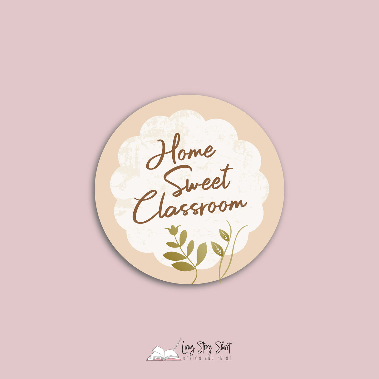 Home Sweet Classroom Vinyl Label Pack Round Matte/Gloss