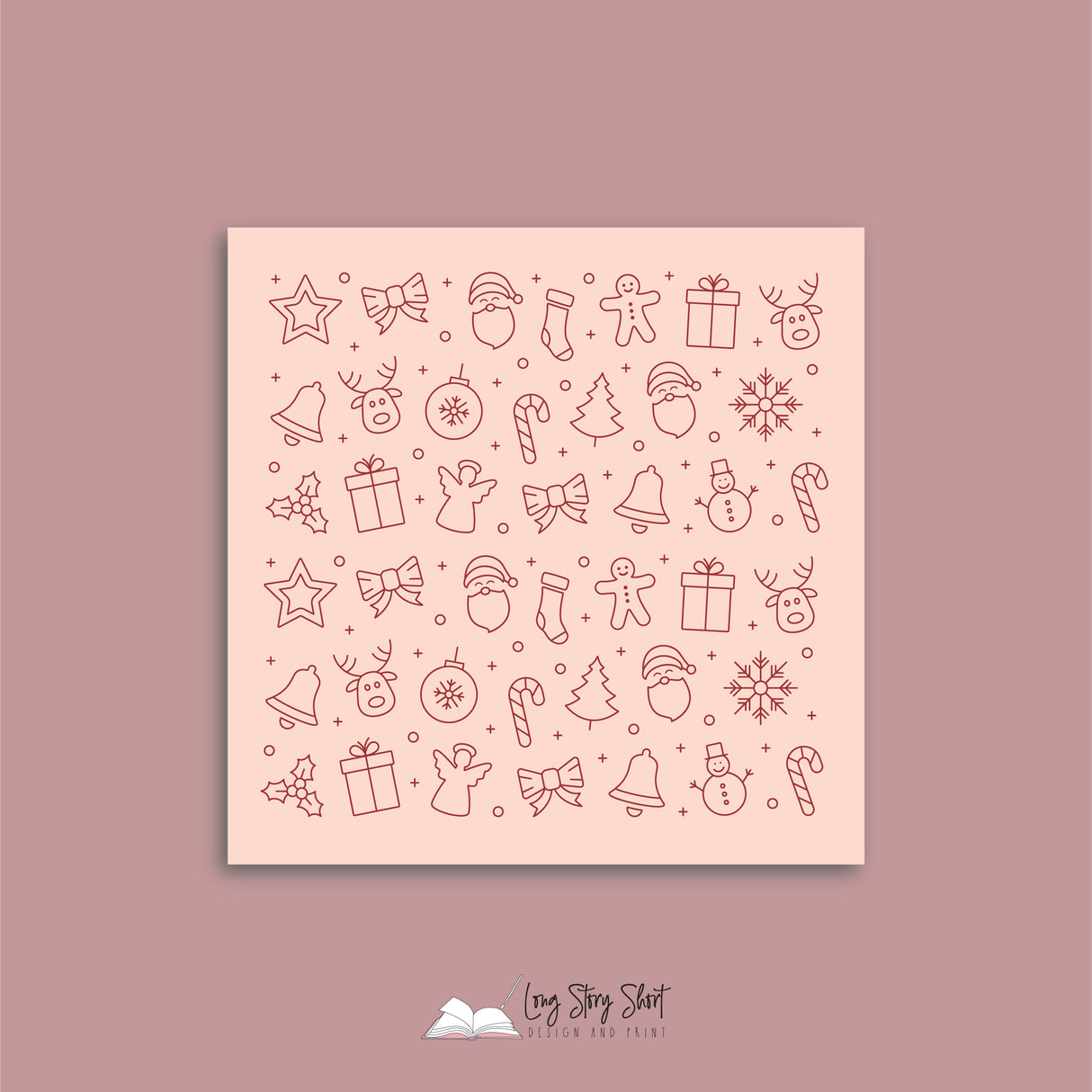 Meet me under the mistletoe Christmas Vinyl Label Pack Square Matte/Gloss