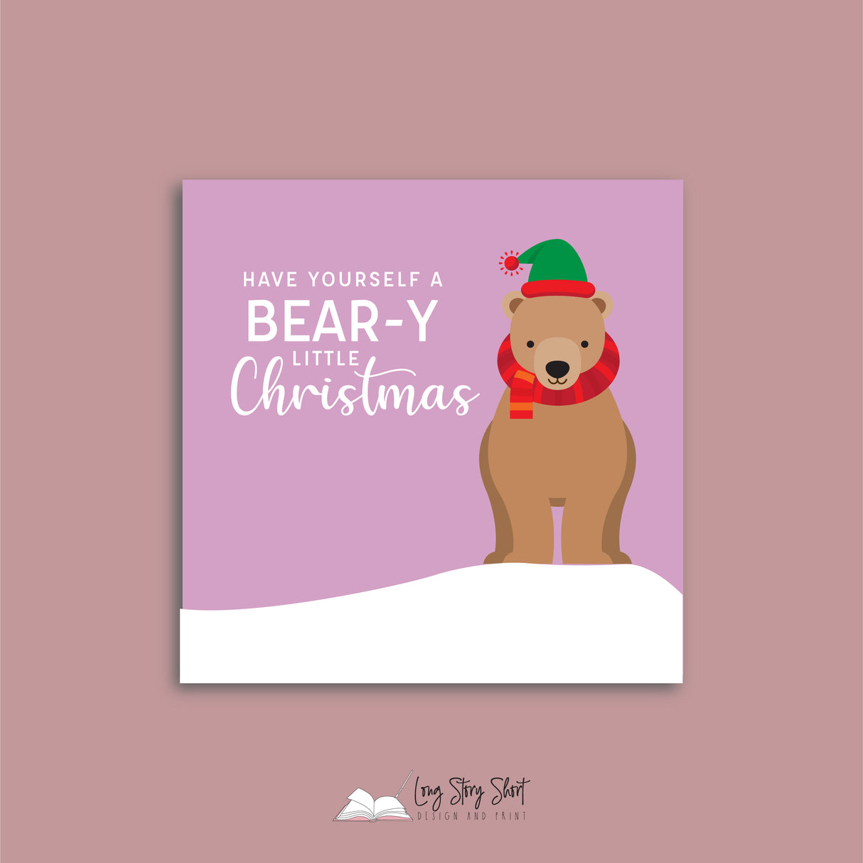 Dachshund through the snow Vinyl Label Pack Square Matte/Gloss