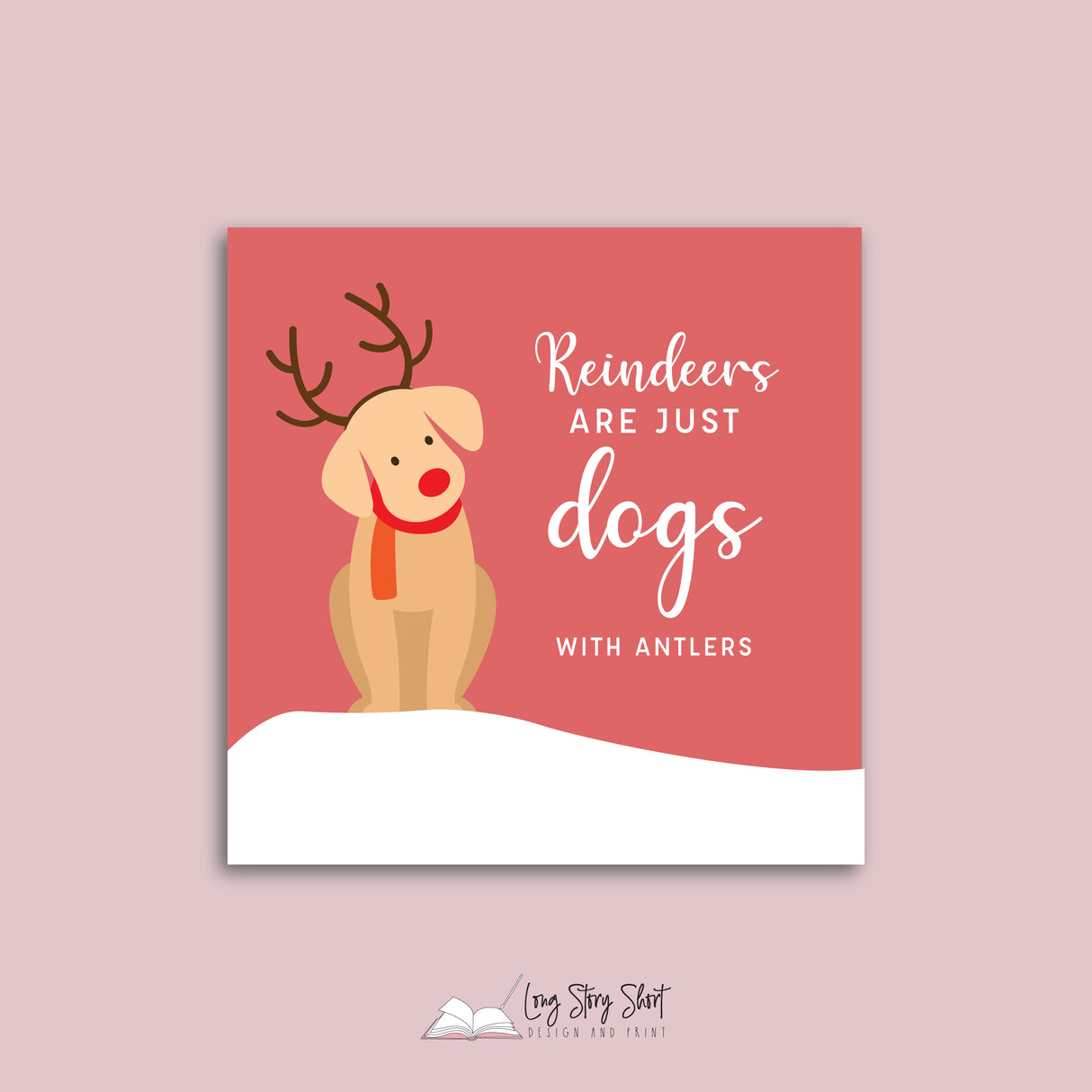 Dachshund through the snow Vinyl Label Pack Square Matte/Gloss