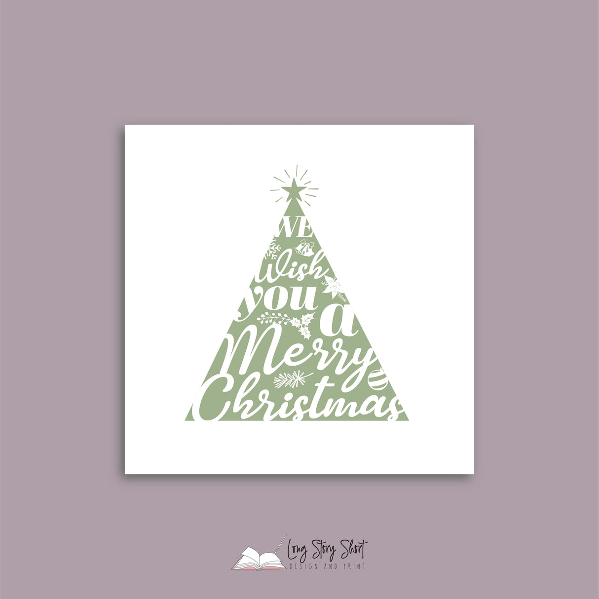 Christmas Tree Wishes Vinyl Label Pack Square Matte/Gloss