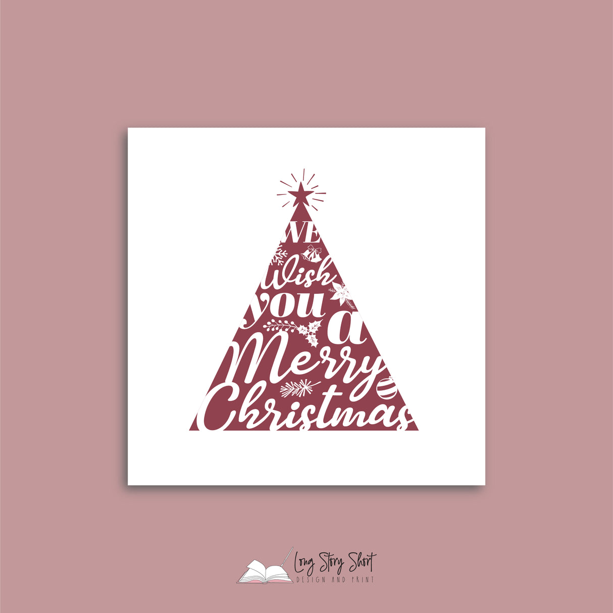Christmas Tree Wishes Vinyl Label Pack Square Matte/Gloss