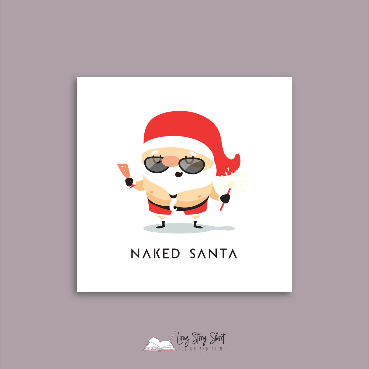 Naked Sleepy Drunk Santa Vinyl Label Pack Square Matte/Gloss