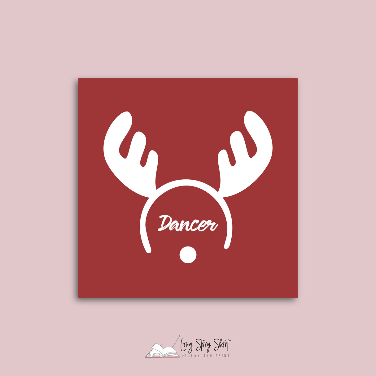 Reindeer Names Christmas Vinyl Label Pack Square Matte/Gloss