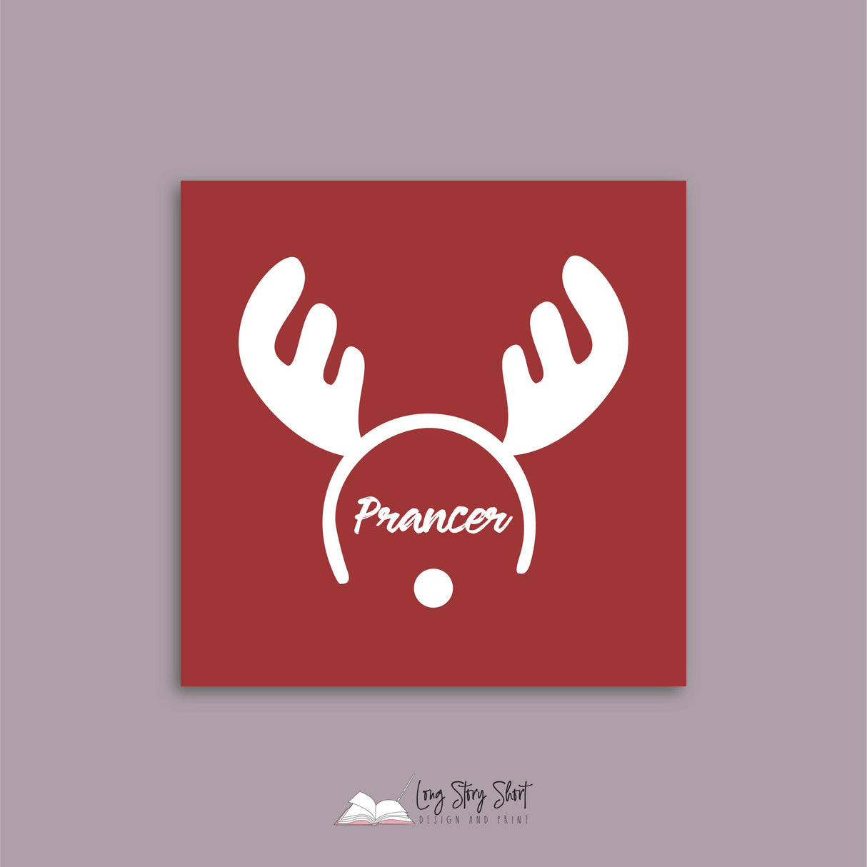 Reindeer Names Christmas Vinyl Label Pack Square Matte/Gloss