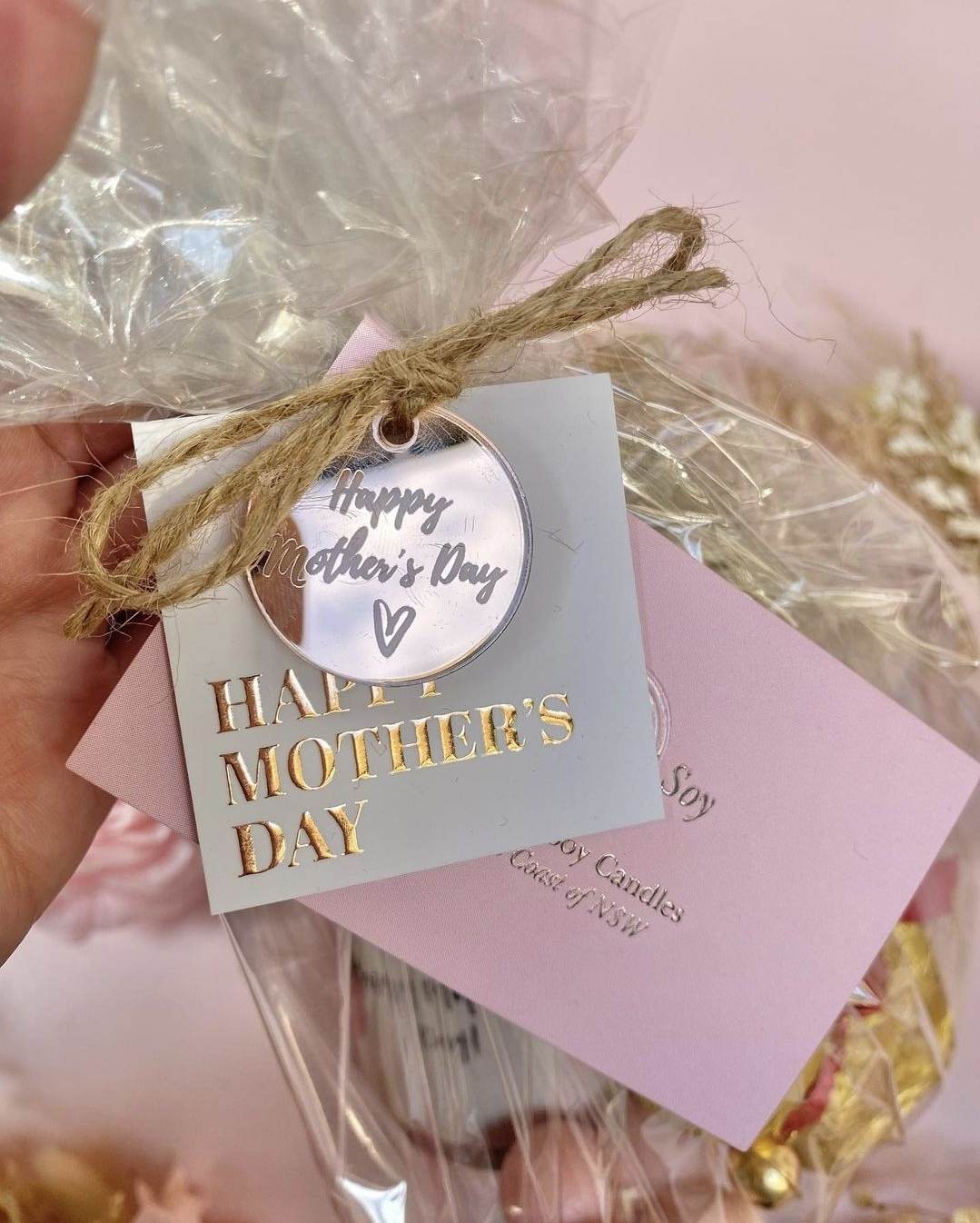 Rose Gold Foiled Swing Tag - Happy Mother's Day
