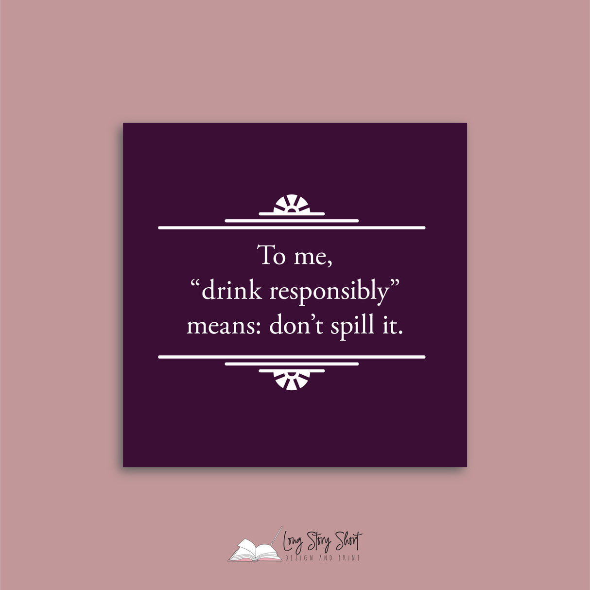 Drink Responsibly Vinyl Label Pack