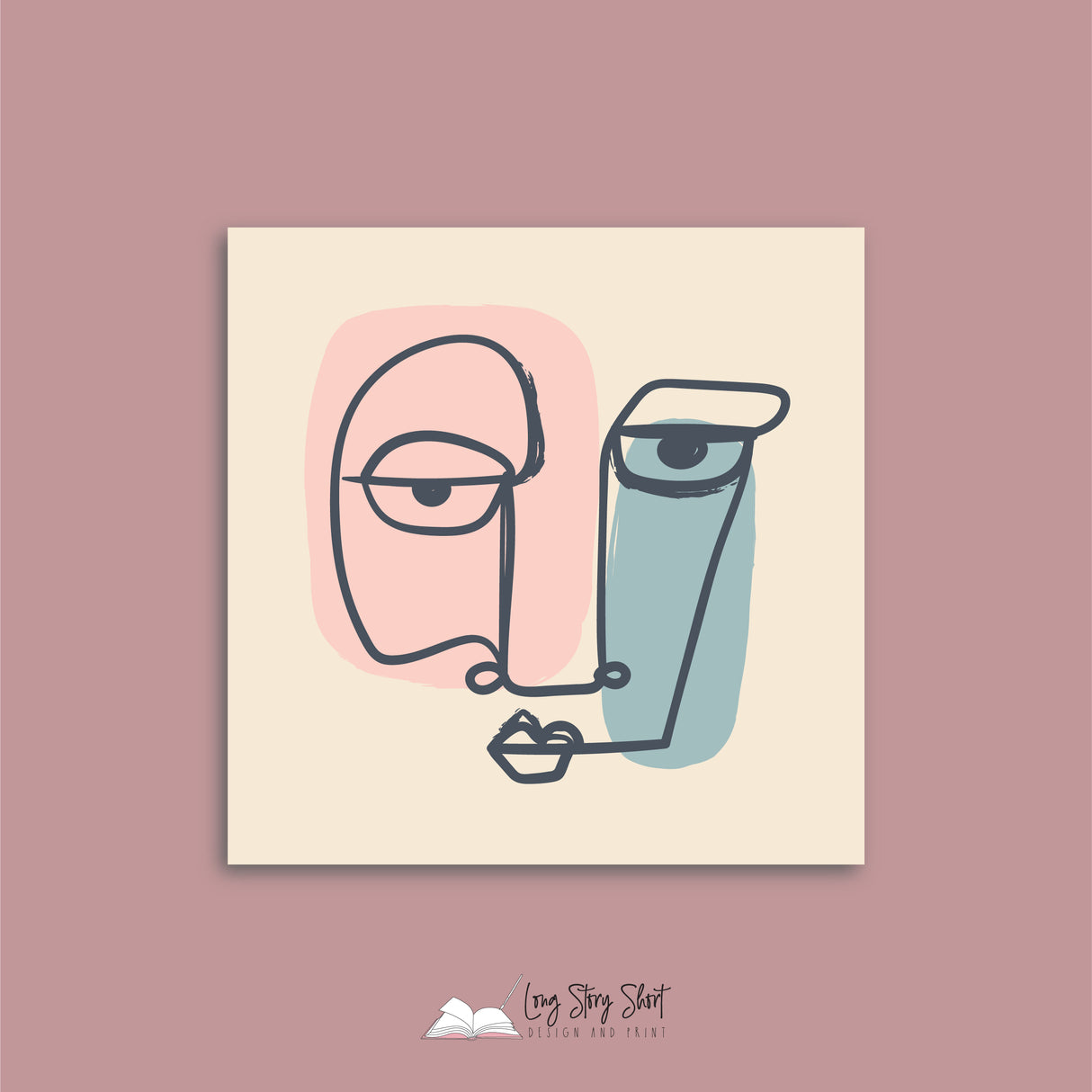 Abstract Faces One Vinyl Label Pack