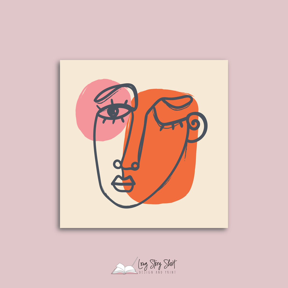 Abstract Faces One Vinyl Label Pack