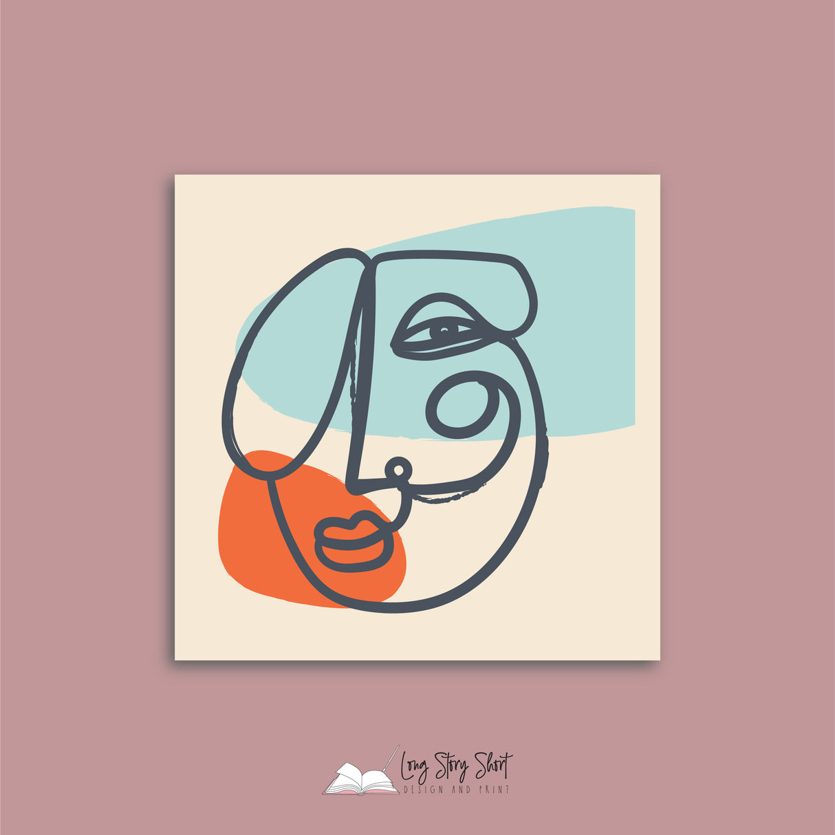 Abstract Faces Three Vinyl Label Pack