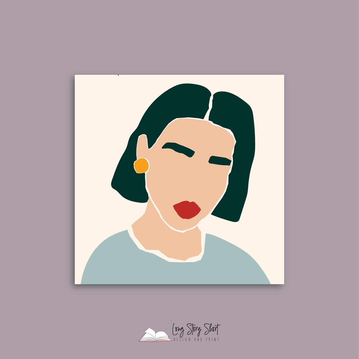 Woman Abstract Portraits Vinyl Label Pack