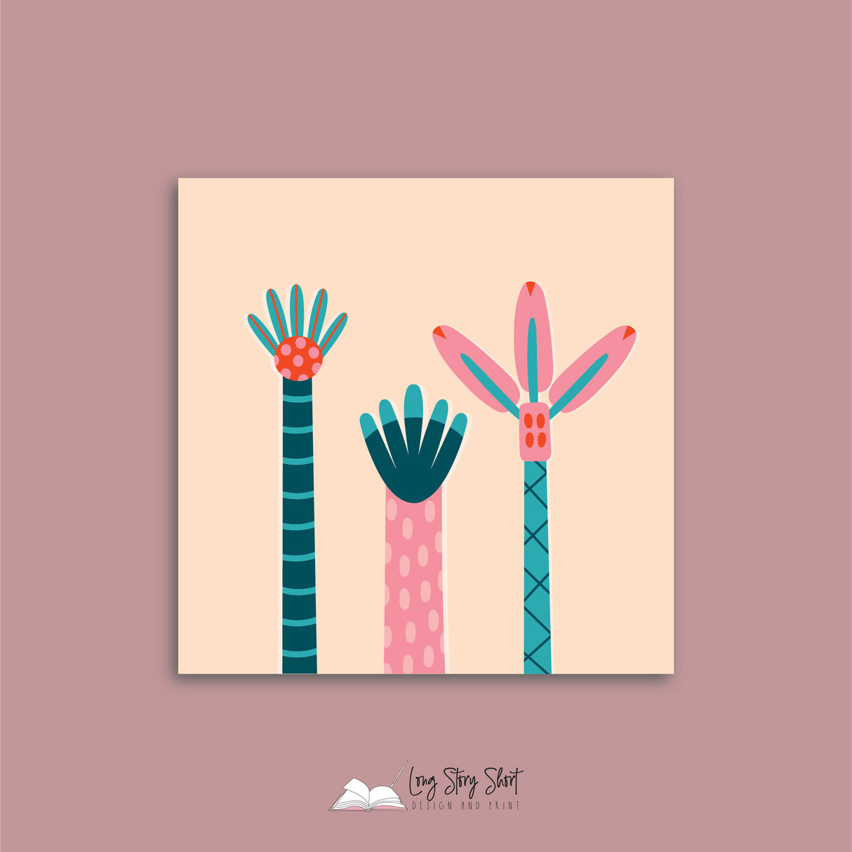 Cute Palm Trees Vinyl Label Pack