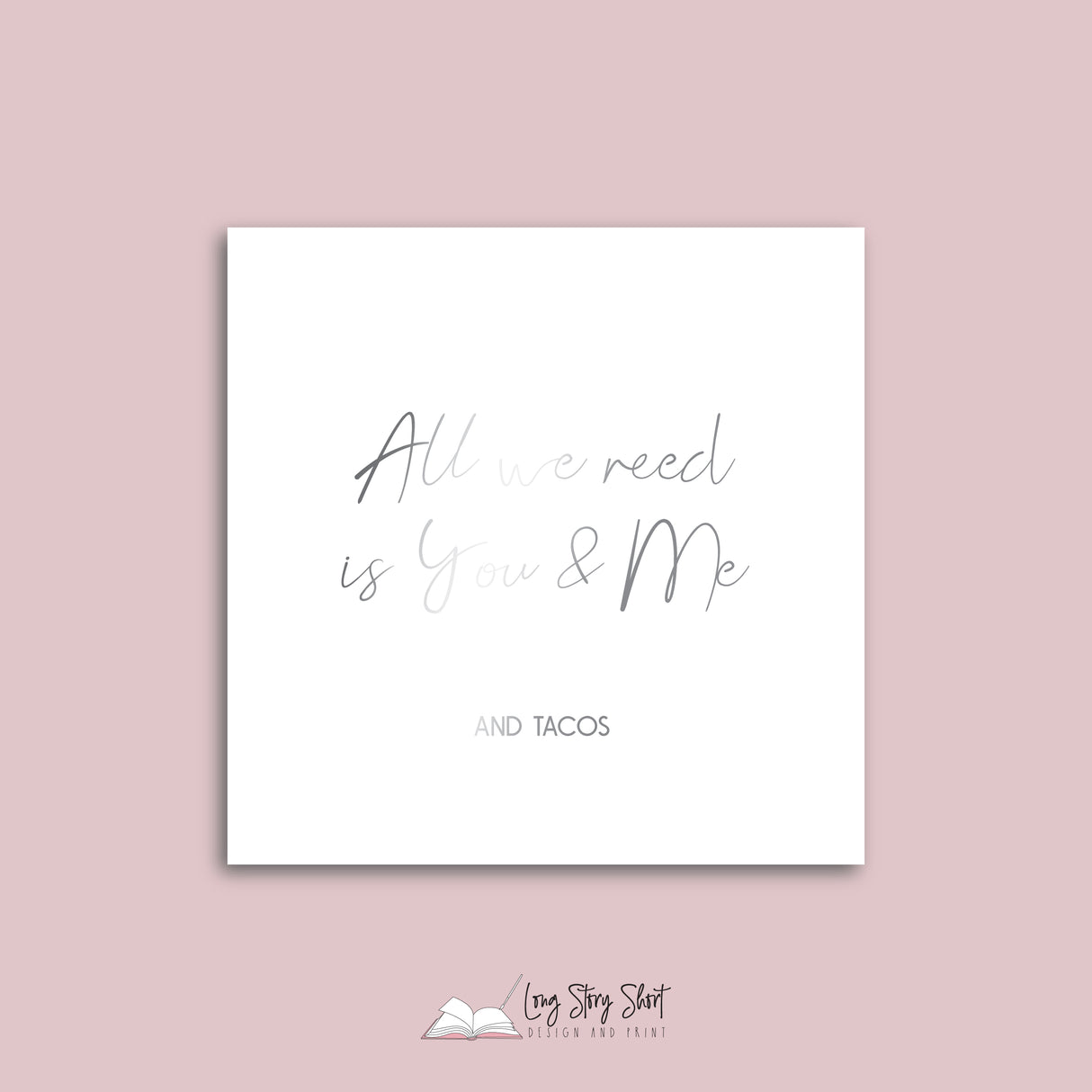 All we need is you and me Vinyl Label Pack