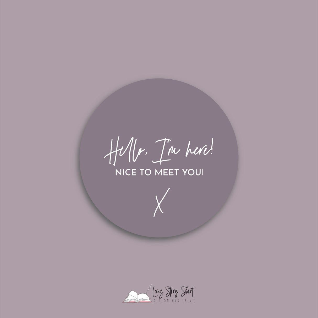Hello I'm here Vinyl Label Pack
