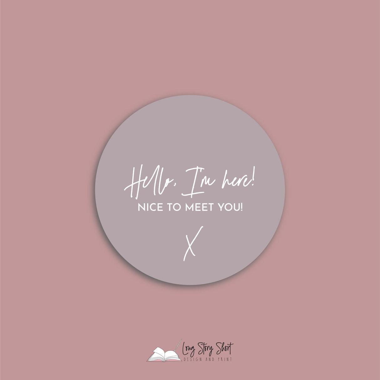 Hello I'm here Vinyl Label Pack