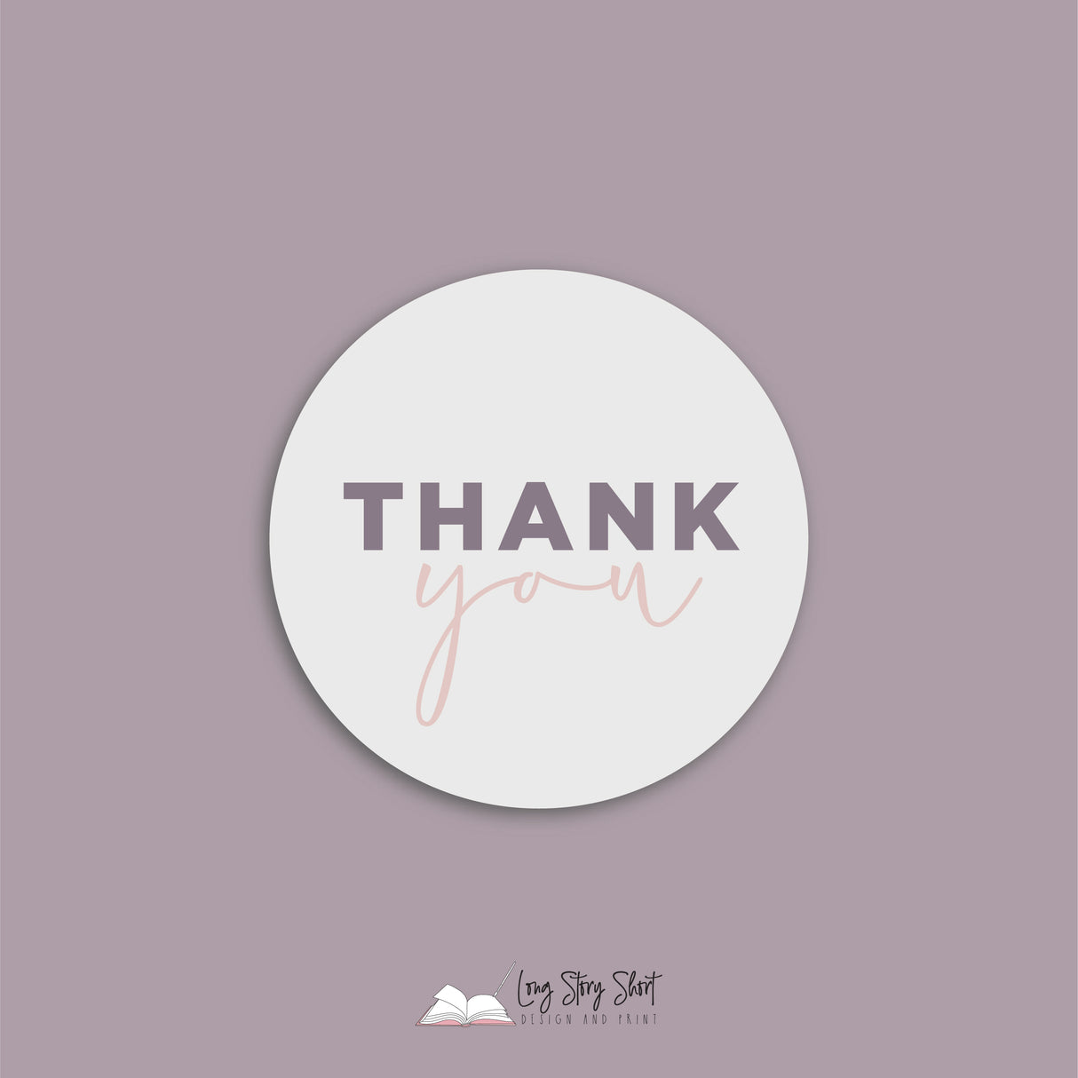 Pastel Thank you Vinyl Label Pack