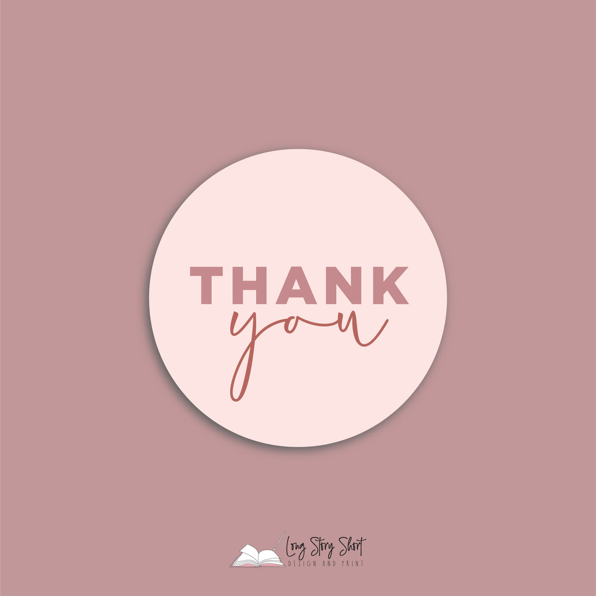 Pastel Thank you Vinyl Label Pack