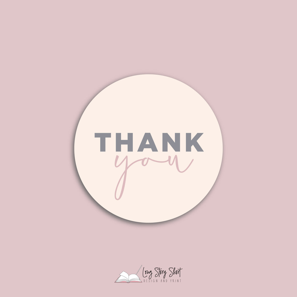 Pastel Thank you Vinyl Label Pack