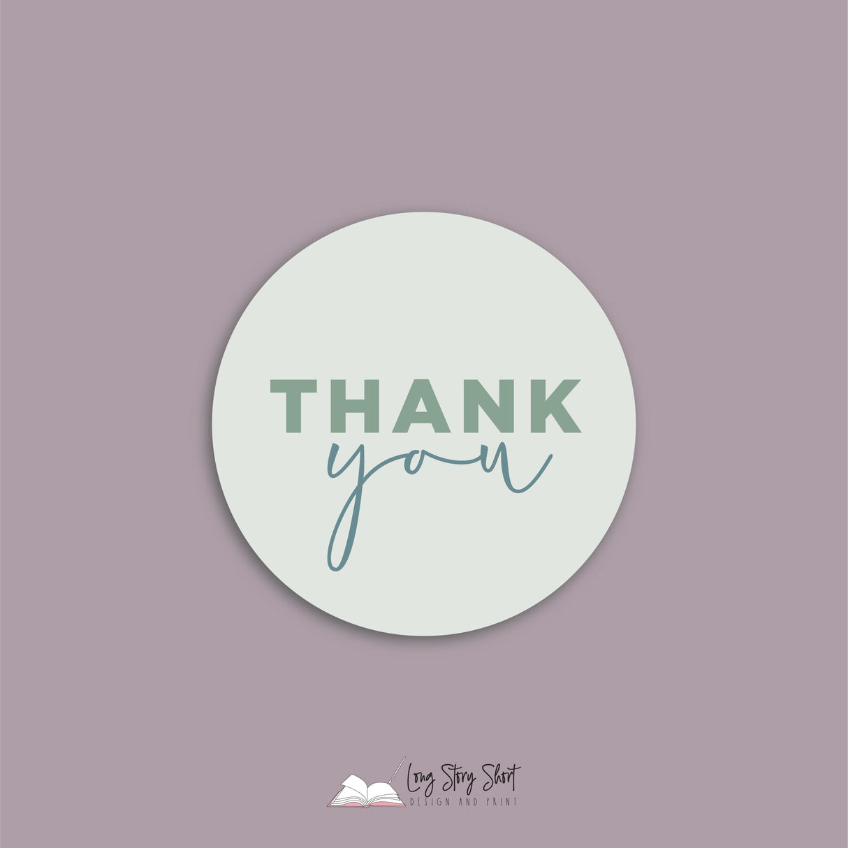 Pastel Thank you Vinyl Label Pack