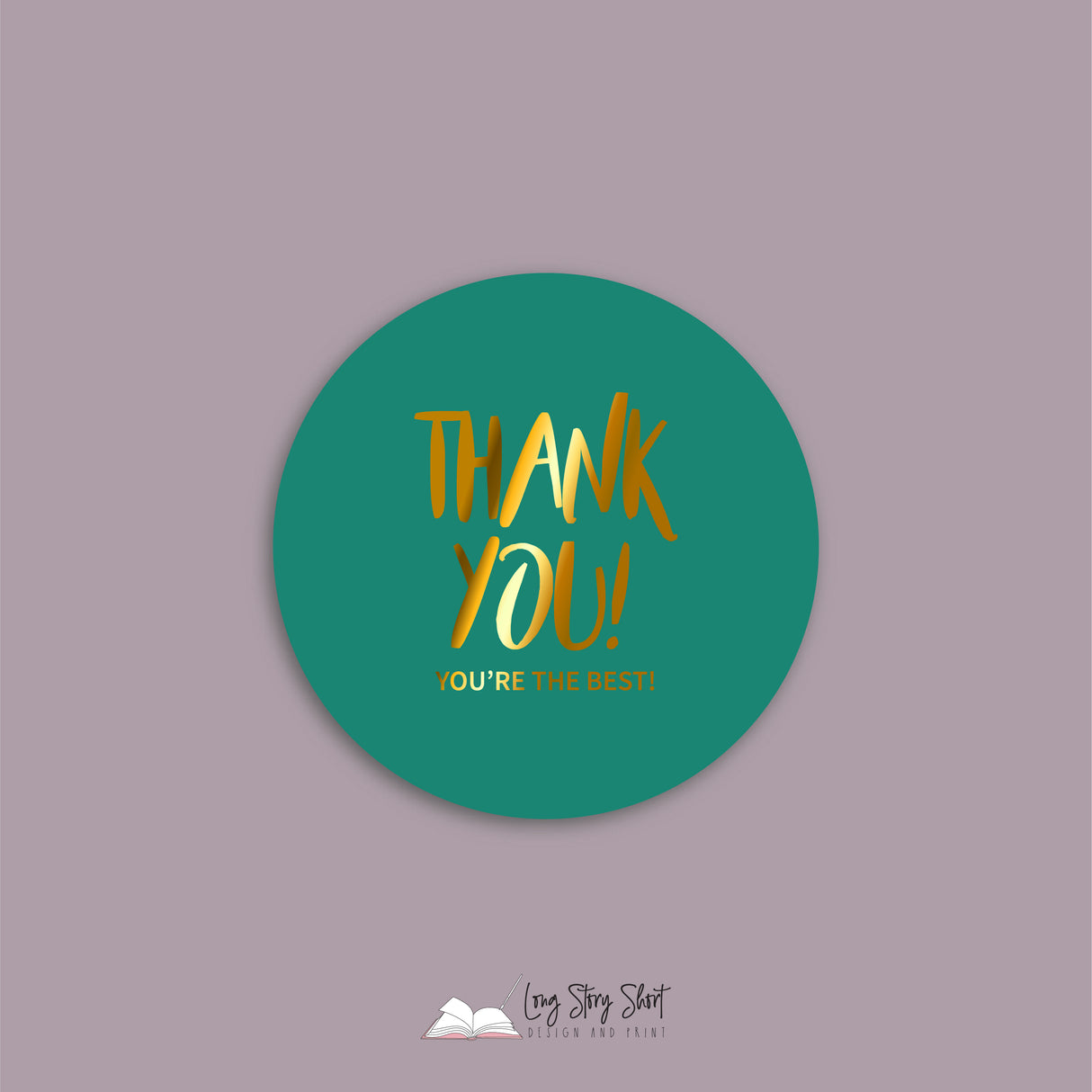 FOILED Thank you! You're the Best! Vinyl Label Pack