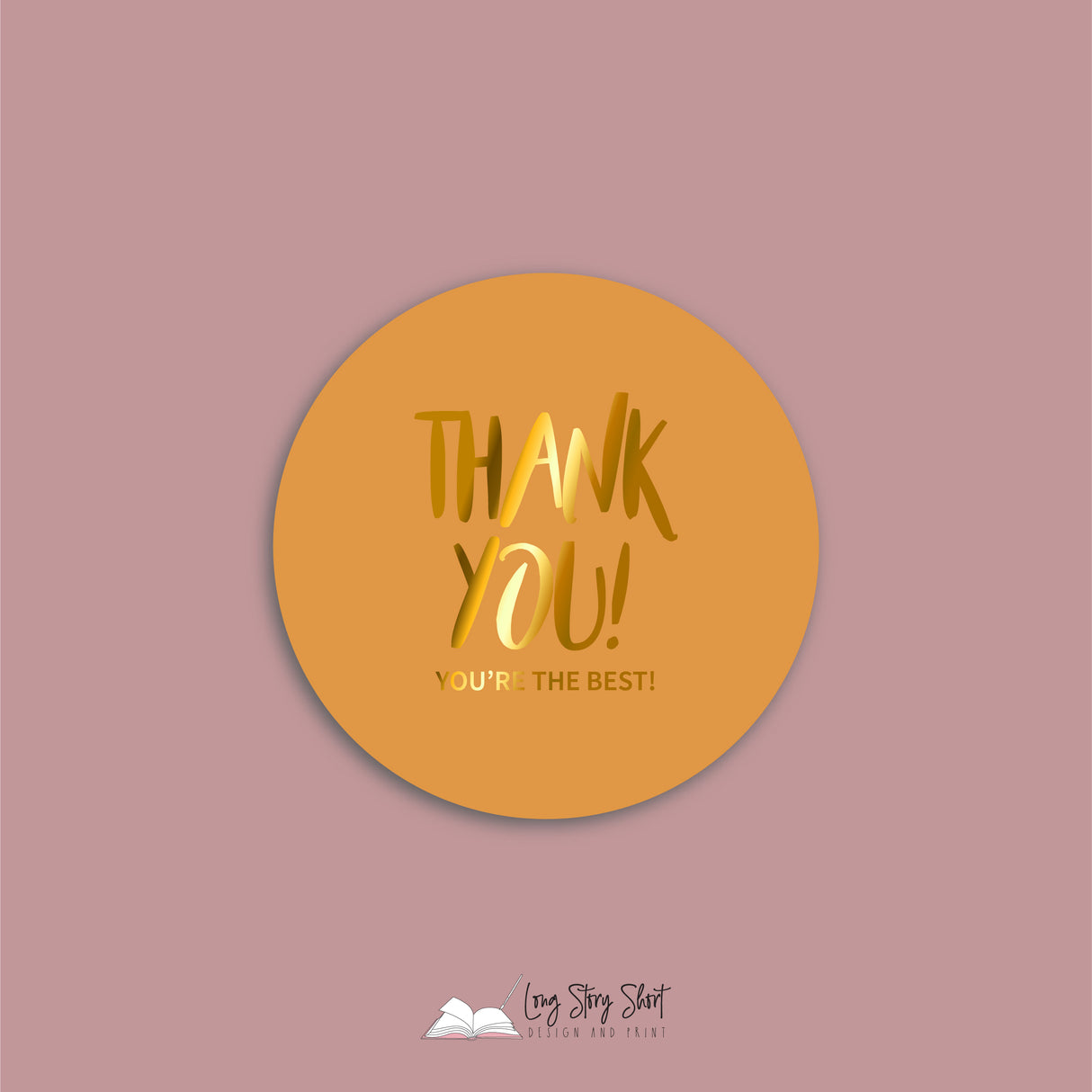 FOILED Thank you! You're the Best! Vinyl Label Pack